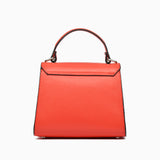 Borsa luna in pelle - corallo rosso