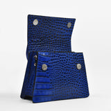 Borsa ambra in pelle - blu