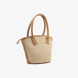 Borsa classic pape in paglia rafia - cammello