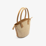 Borsa classic pape in paglia rafia - cammello