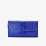Pochette blue in pelle