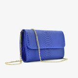Pochette blue in pelle