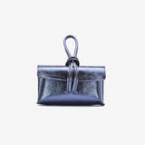 Pochette bracciale in pelle - laminato blu