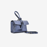 Pochette bracciale in pelle - laminato blu