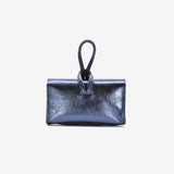 Pochette bracciale in pelle - laminato blu