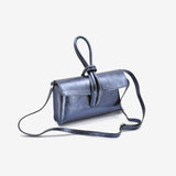 Pochette bracciale in pelle - laminato blu