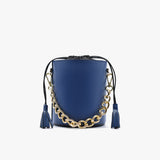 Secchiello piccolo in pelle - blu