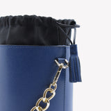 Secchiello piccolo in pelle - blu