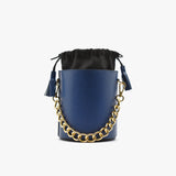 Secchiello piccolo in pelle - blu