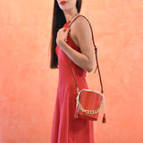 Secchiello piccolo in pelle - rosso