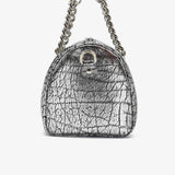 Borsa laminata in pelle - grigio