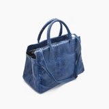 Borsa morbida in pelle - blu