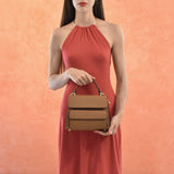 Borsa luna in pelle - cammello