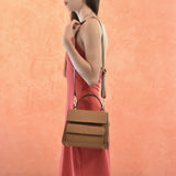 Borsa luna in pelle - cammello