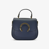 Borsa lune in pelle - blu navy