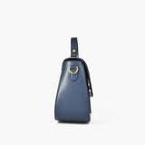 Borsa lune in pelle - blu navy
