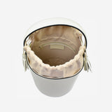Large leather bucket - cream
