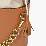 Secchiello piccolo in pelle - cammello