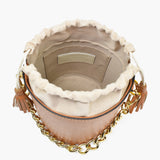 Secchiello piccolo in pelle - cammello