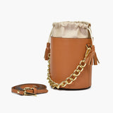 Secchiello piccolo in pelle - cammello