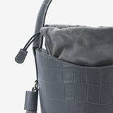 Secchiello Vera in pelle - grigio