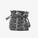 Secchiello morbido in pelle - grigio roccia