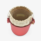 Secchiello piccolo in pelle - rosso