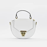 Borsa saddle in pelle - bianco