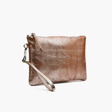 Pochette silver in pelle