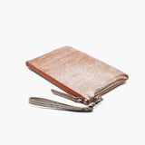 Pochette silver in pelle