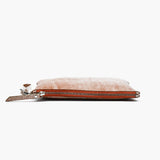 Pochette silver in pelle