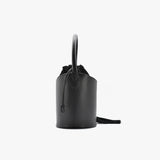 Borsa a secchiello nero da donna in vera pelle