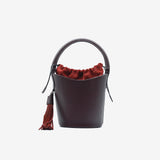 Secchiello Vera in pelle - bordeaux