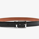 Cintura double face in pelle - nero