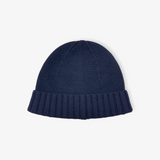 Berretto da uomo in misto lana merino e cashmere blu notte