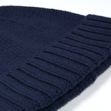 Berretto da uomo in misto lana merino e cashmere blu notte