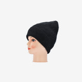 Berretto in misto cashmere e angora - nero