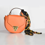 Borsa saddle in pelle - arancione