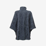 Persercape mit Echtledereinsätzen - schwarz