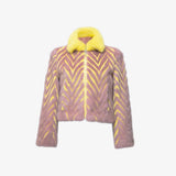 Giacchino corto in visone - rosa