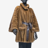 Cappotto a mantella in visone