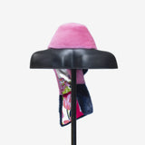 Sciarpa Bicolor in visone - fucsia