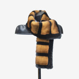 Sciarpa Piano in visone - marrone