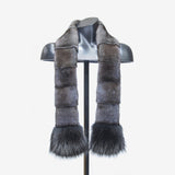 Sciarpa exlusive in visone - grigio laminato