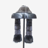 Sciarpa exlusive in visone - grigio laminato