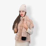 Sciarpa Elegant in visone - rosa