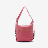 Zaino travel in pelle - corallo