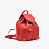 Zaino coulisse in pelle - rosso