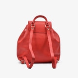 Zaino coulisse in pelle - rosso