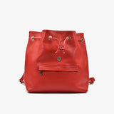 Zaino coulisse in pelle - rosso